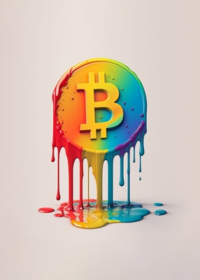 Bitcoin Dripping with Paint
