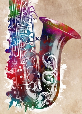 Spiller saksofon