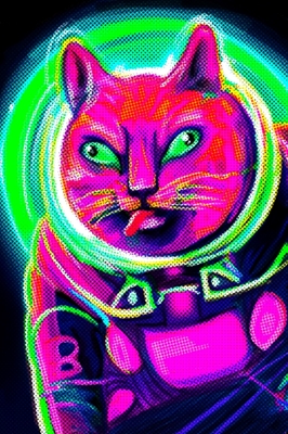 Neon cat
