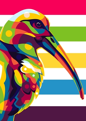 Ptačí pop art Hadada Ibis