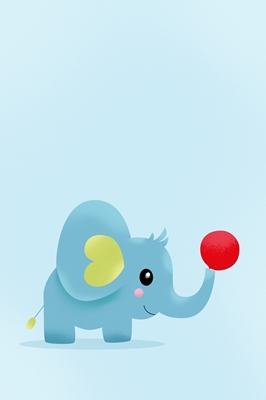 Cute elephant with bubble gum