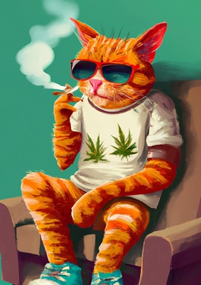Rauchende Katze