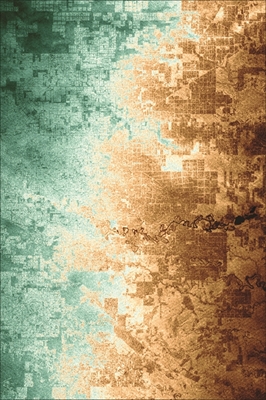 The Brown-Turquoise | wallart
