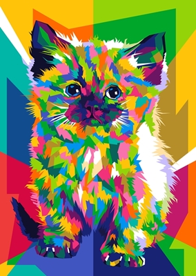 Cat WPAP Pop Art