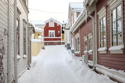 Winter in oud Gävle