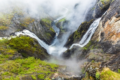 Watervallen in Noorwegen