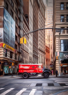 New York och den röda bilen