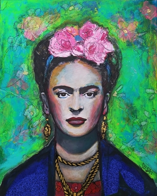 Frida Kahlo en vert