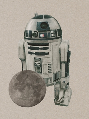 R2D2 with a moon