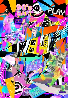 Collage astratto di Pop Art