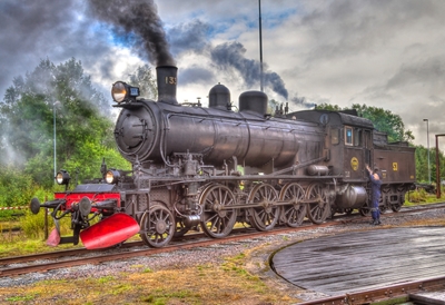 La vieja locomotora de vapor