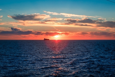 Západ slunce na moři