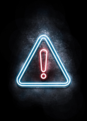 Warning Symbol Neon Light Game