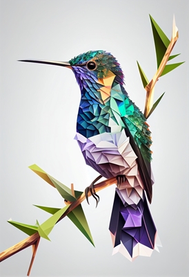 Lav poly kolibri