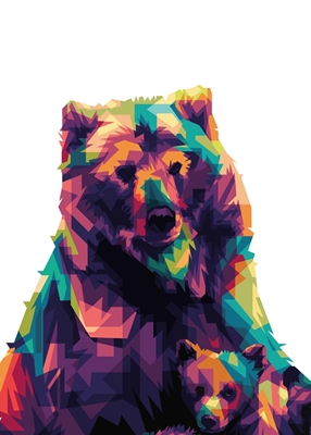 Färgglad björn