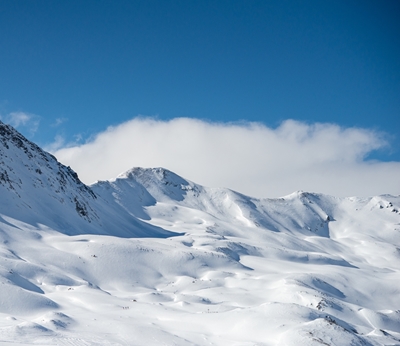 Schneebedeckte Berge in Livigno