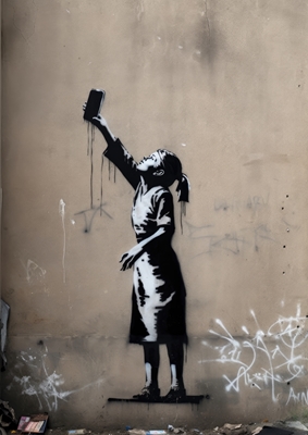 Smartphone flicka x Banksy