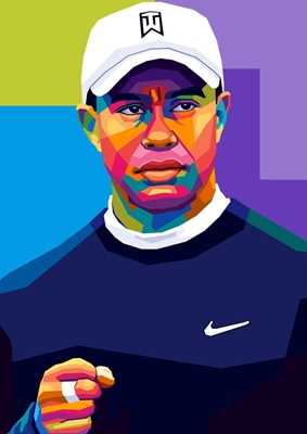 Tiger Woods Wpap Pop Art