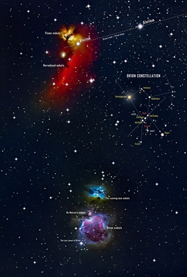 The nebulas of Orion