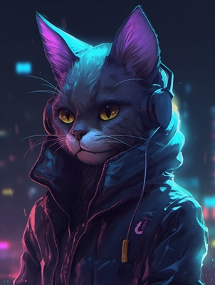 Cyberpunk Katze / 2 
