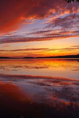 Solnedgang på søen