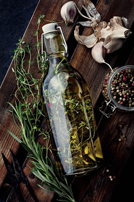 olio d'oliva alle erbe aromatiche