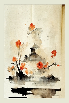 Zen-Garten im Herbst