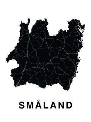 Karta över Småland