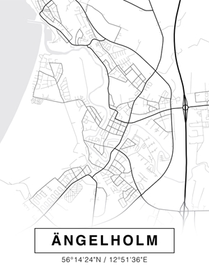 Mapa de la ciudad de Ängelholm