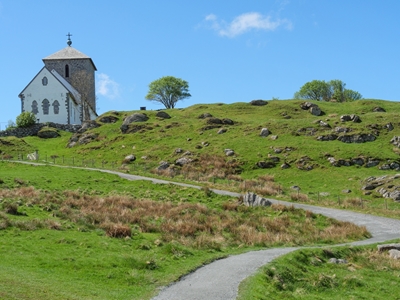 Kleine kerk in Noorwegen