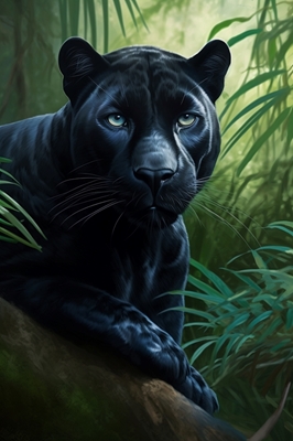 Schwarzer Panther Dschungel V1