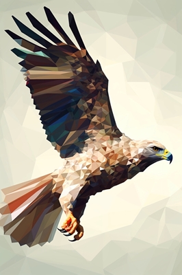 Flying Hawk - Low Poly