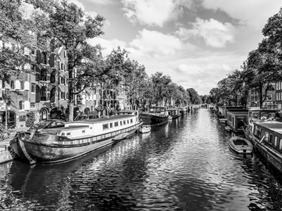 Husbåtar i Amsterdam