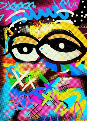 Graffiti farverige Popkonst