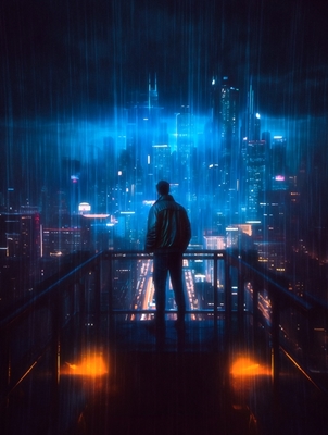 Ein Held wartet auf Sie - Neon Cityscape