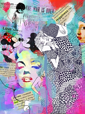 El beso - collage