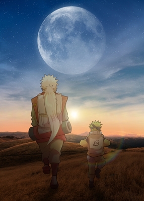 Jiraiya och Naruto