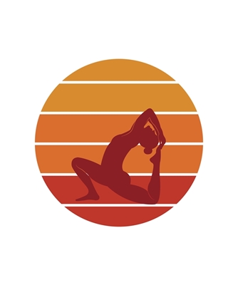 Yoga silhouette woman