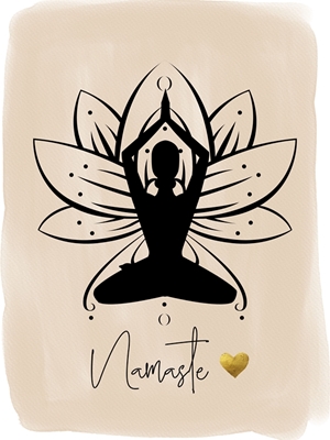 Namaste og Lotus Blossom