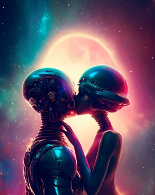 Beso de ciencia ficción