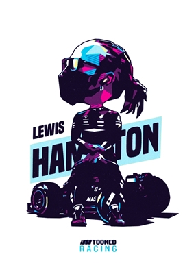 Lewis Hamilton Retro Kunst