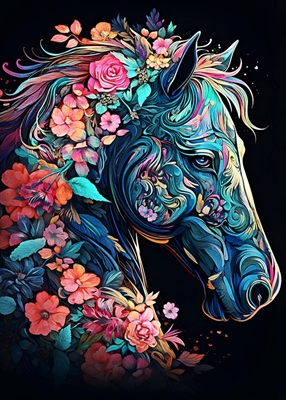 Colorful Painting Horse posters & prints by Anin Studious - Printler