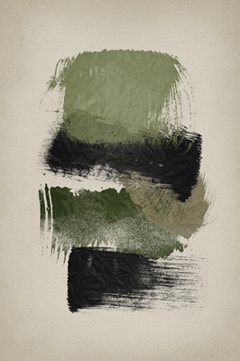 Coups de pinceau verts abstraits 5