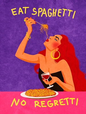 Spaghetti eten, geen spijt