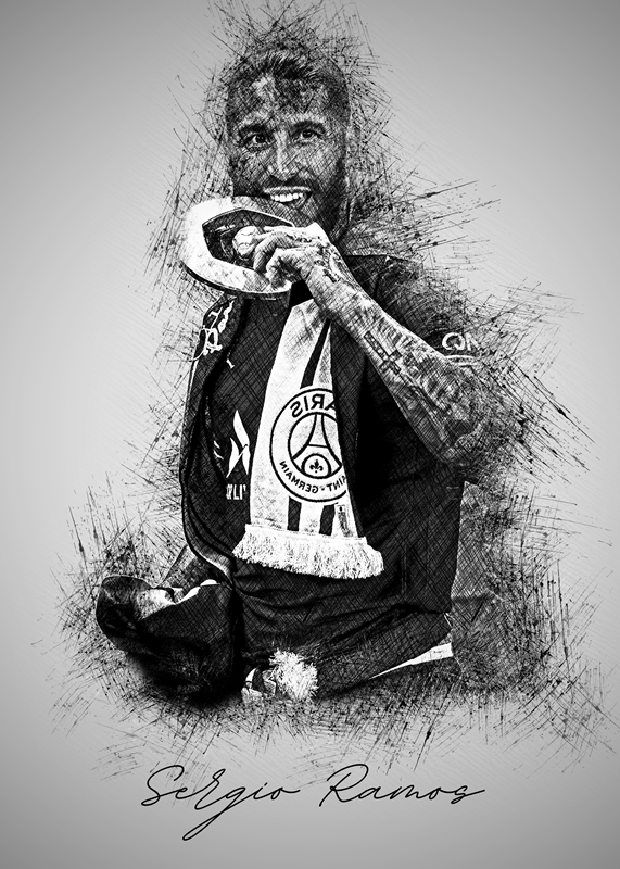 Sergio Ramos posters & prints by Sketch Art - Printler