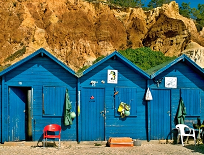 Modré rybářské chaty