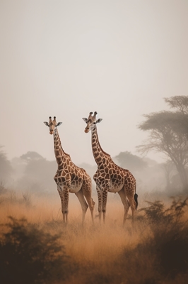 Giraffes in the Savanna