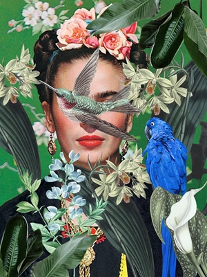 Frida Porträtt Collage