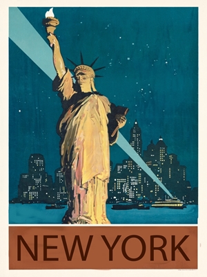 Plakat vintage w Nowym Jorku