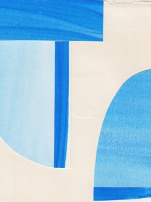 Blå abstrakt collage